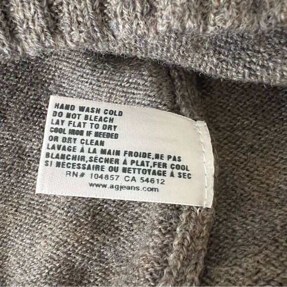 Alexa Chung for AG Sweater Womens Size Small Brown Knit Mock Neck 100% Wool - Picture 11 of 13